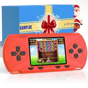 NEW! Red Handheld Gaming Console **258 Video Games**